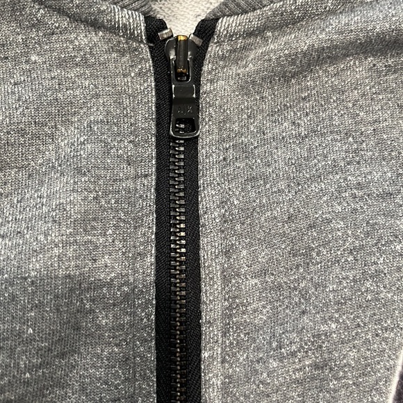 Armani Exchange zipper sweatshirt snap close pockets gray and black size M - Picture 4 of 12